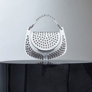 Del Core BABY BEETLE WITH STUDS in White